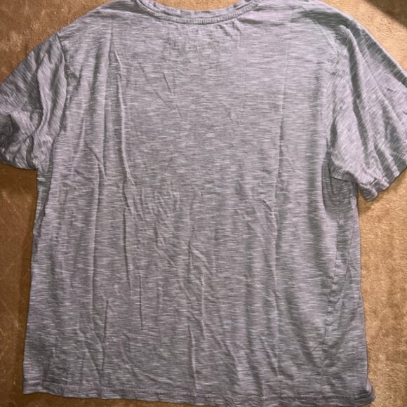 Dip Men XL Gray White Stripe Pocket Scoop Neck Short Sleeve Causal‎ Shirt (T) - Picture 6 of 6